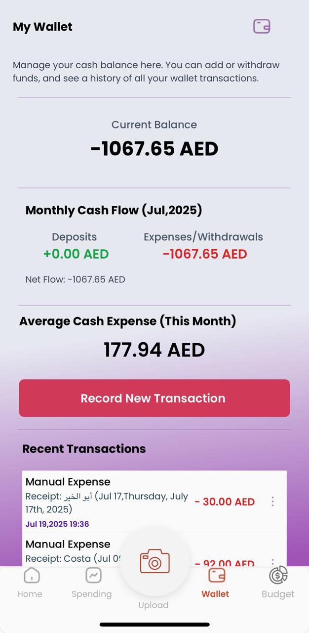 ResynQ App Wallet Screen